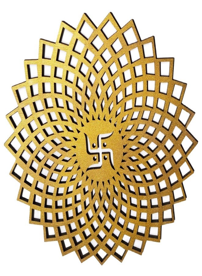 MAYUMI DECOR - SPIRITUAL SWASTIK CHAKRA - Decorative MDF Wooden Spiritual Chakra for Positive Energy, Peace, Prosperity & Good Luck (40CM x 40CM, SWASTIK CHAKRA) - Image 4
